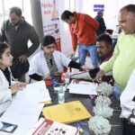 100 से अधिक लोगों द्वारा स्वास्थ्य कैम्प का लाभ लिया गया, अनेकों प्रकार की जांच निशुल्क की गई